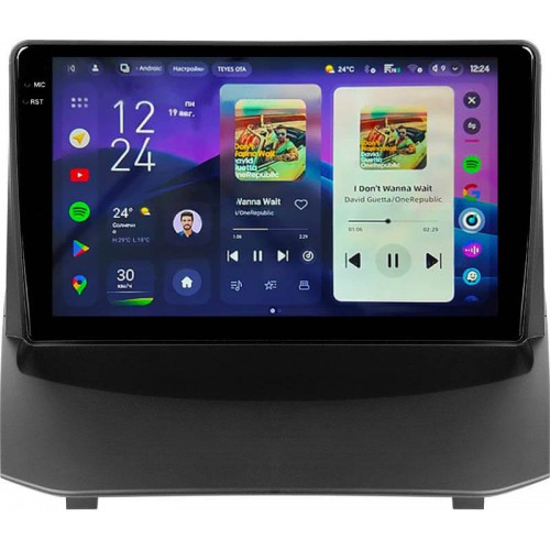Штатная магнитола Teyes CC4 Pro 2k 12+256 Gb Ford Fiesta Mk6 2009-2018 (F1) (A) 9"
