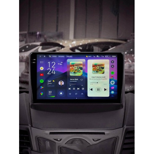 Штатная магнитола Teyes CC4 Pro 2k 12+256 Gb Ford Fiesta Mk6 2009-2018 (F1) (A) 9"