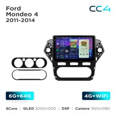 Штатная магнитола Teyes CC4 2k 6+64 Gb Ford Mondeo 4 2011-2014 10"