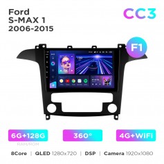 Штатна магнітола Teyes CC3 6+128 Gb 360° Ford S-MAX 1 2006-2015 (F1) 9