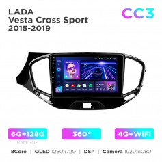 Штатна магнітола Teyes CC3 6+128 Gb 360° LADA Vesta Cross Sport 2015-2019 9