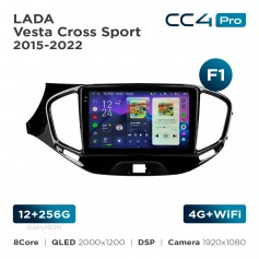 Штатна магнітола Teyes CC4 Pro 2k 12+256 Gb LADA Vesta Cross Sport 2015-2022 (F1) 9"