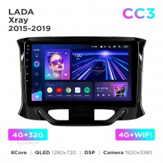 Штатна магнітола Teyes CC3 4+32 Gb LADA Xray 2015-2019 9"