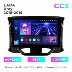 Штатна магнітола Teyes CC3 6+128 Gb 360° LADA Xray 2015-2019 9