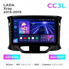 Штатная магнитола Teyes CC3L 4+64 Gb LADA Xray 2015-2019 9"