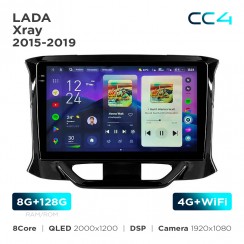 Штатная магнитола Teyes CC4 2k 8+128 Gb LADA Xray 2015-2019 9"