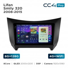 Штатна магнітола Teyes CC4 Pro 2k 8+128 Gb Lifan Smily 320 2008-2015 9"