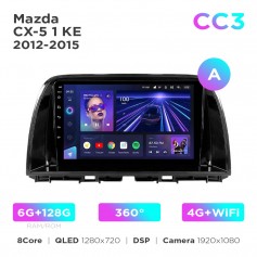 Штатна магнітола Teyes CC3 6+128 Gb 360° Mazda CX-5 1 KE 2012-2015 (A) 9"