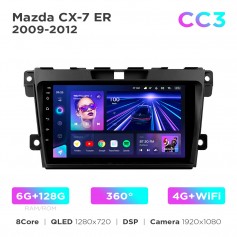 Штатна магнітола Teyes CC3 6+128 Gb 360° Mazda CX-7 ER 2009-2012 9"