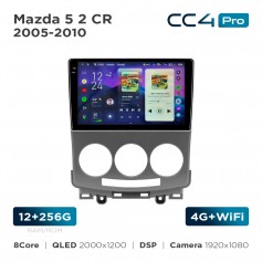 Штатная магнитола Teyes CC4 Pro 2k 12+256 Gb Mazda 5 2 CR 2005-2010 9"