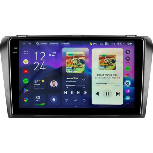 Штатная магнитола Teyes CC4 2k 6+64 Gb Mazda 3 1 BK 2003-2009 9"