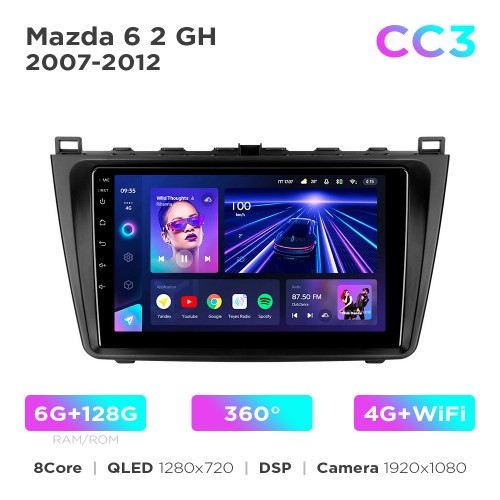 Штатна магнітола Teyes CC3 6+128 Gb 360° Mazda 6 2 GH 2007-2012 9