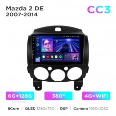 Штатна магнітола Teyes CC3 6+128 Gb 360° Mazda 2 DE 2007-2014 9