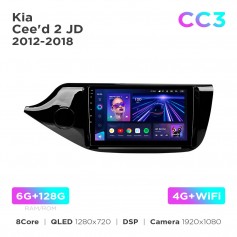 Штатна магнітола Teyes CC3 6+128 Gb Kia Cee'd 2 JD 2012-2018 9