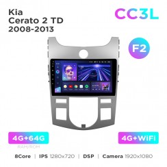 Штатна магнітола Teyes CC3L 4+64 Gb Kia Cerato 2 TD 2008-2013 (F2) 9"