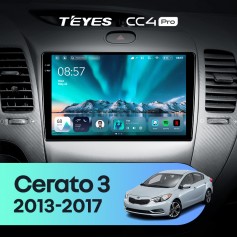 Штатная магнитола Teyes CC4 Pro 2k 8+128 Gb Kia Cerato 3 YD 2013-2017 (F1) (AB) 9"