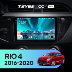 Штатная магнитола Teyes CC4 Pro 2k 12+256 Gb Kia Rio 4 2016-2020 (A) 9"