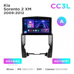 Штатная магнитола Teyes CC3L 4+64 Gb Kia Sorento 2 XM 2009-2012 (A) 10"