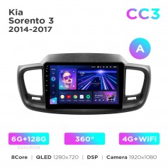 Штатна магнітола Teyes CC3 6+128 Gb 360° Kia Sorento 3 2014-2017 (A) 10"