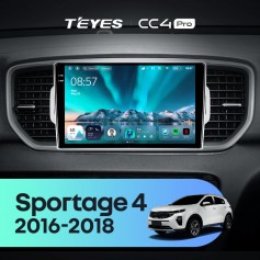 Штатная магнитола Teyes CC4 Pro 2k 12+256 Gb Kia Sportage 4 QL 2016-2018 (A) 9"