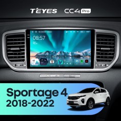 Штатная магнитола Teyes CC4 Pro 2k 12+256 Gb Kia Sportage 4 QL 2018-2022 (A) 9"