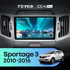 Штатная магнитола Teyes CC4 Pro 2k 12+256 Gb Kia Sportage 3 SL 2010-2016 (A) 9"