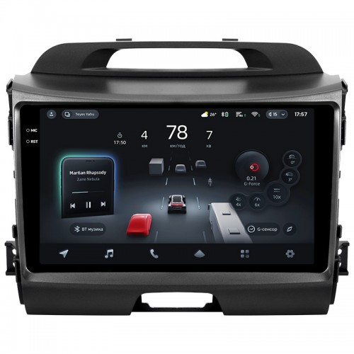 Штатная магнитола Teyes CC4 Pro 2k 12+256 Gb Kia Sportage 3 SL 2010-2016 (B) 9"