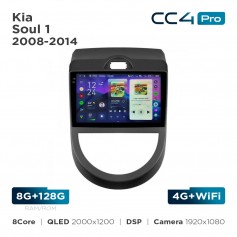 Штатная магнитола Teyes CC4 Pro 2k 8+128 Gb Kia Soul 1 2008-2014 9"