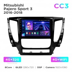 Штатна магнітола Teyes CC3 4+32 Gb Mitsubishi Pajero Sport 3 2016-2018 9"