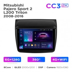 Штатная магнитола Teyes CC3 2k 6+128 Gb 360° Mitsubishi Pajero Sport 2 L200 Triton 2008-2016 9