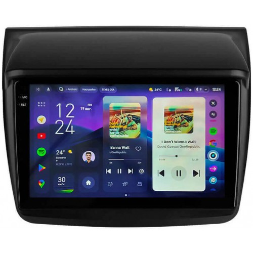 Штатная магнитола Teyes CC4 2k 8+128 Gb Mitsubishi Pajero Sport 2 L200 Triton 2008-2016 9"