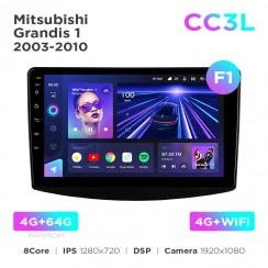 Штатна магнітола Teyes CC3L 4+64 Gb Mitsubishi Grandis 1 2003-2010 (F1) 9"
