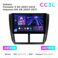 Штатная магнитола Teyes CC3L 4+64 Gb Subaru Forester 3 SH 2007-2013 / Impreza GH GE 2007-2011 9"