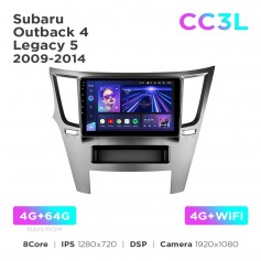 Штатная магнитола Teyes CC3L 4+64 Gb Subaru Outback 4 / Legacy 5 2009-2014 9"
