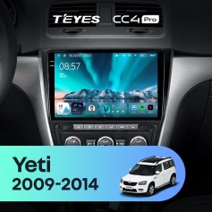 Штатная магнитола Teyes CC4 Pro 2k 8+128 Gb Skoda Yeti 5L 2009-2014 10"