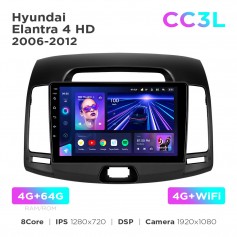 Штатна магнітола Teyes CC3L 4+64 Gb Hyundai Elantra 4 HD 2006-2012 9"