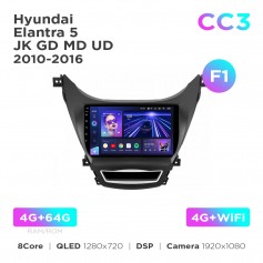 Штатна магнітола Teyes CC3 4+64 Gb Hyundai Elantra 5 JK GD MD UD 2010-2016 (F1) 9"