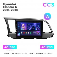 Штатна магнітола Teyes CC3 4+32 Gb Hyundai Elantra 6 2015-2018 (A) 9"