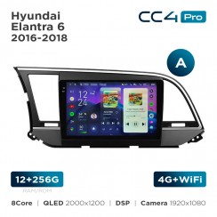 Штатна магнітола Teyes CC4 Pro 2k 12+256 Gb Hyundai Elantra 6 2016-2018 (A) 9"