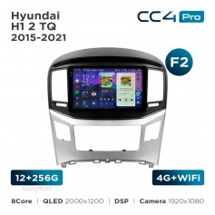 Штатная магнитола Teyes CC4 Pro 2k 12+256 Gb Hyundai H1 2 TQ 2015-2021 (F2) 9"