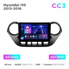 Штатна магнітола Teyes CC3 4+64 Gb Hyundai i10 2013-2016 9