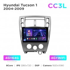 Штатна магнітола Teyes CC3L 4+64 Gb Hyundai Tucson 1 2004-2009 10"