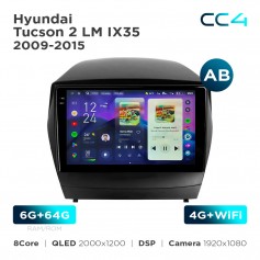 Штатна магнітола Teyes CC4 2k 6+64 Gb Hyundai Tucson 2 LM IX35 2009-2015 (AB) 9"