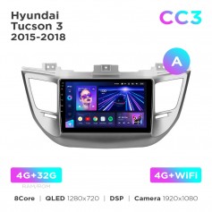 Штатная магнитола Teyes CC3 4+32 Gb Hyundai Tucson 3 2015-2018 (A) 9"