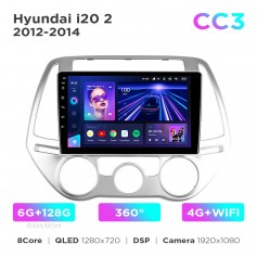 Штатна магнітола Teyes CC3 6+128 Gb 360° Hyundai i20 2 2012-2014 9