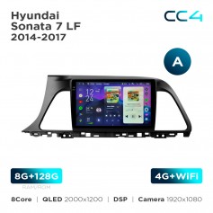 Штатная магнитола Teyes CC4 2k 8+128 Gb Hyundai Sonata 7 LF 2014-2017 (A) 9"