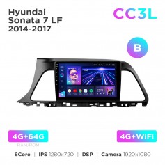 Штатная магнитола Teyes CC3L 4+64 Gb Hyundai Sonata 7 LF 2014-2017 (B) 9"