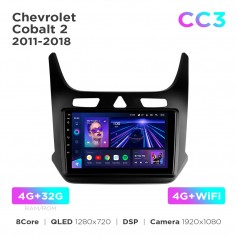 Штатна магнітола Teyes CC3 4+32 Gb Chevrolet Cobalt 2 2011-2018 9"