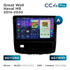 Штатна магнітола Teyes CC4 Pro 2k 8+128 Gb Great Wall Haval H9 2014-2020 (A) 10"