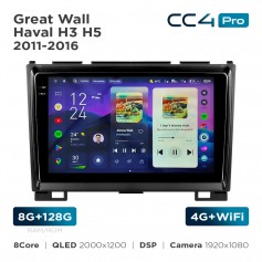 Штатна магнітола Teyes CC4 Pro 2k 8+128 Gb Great Wall Haval H3 H5 2011-2016 9"
